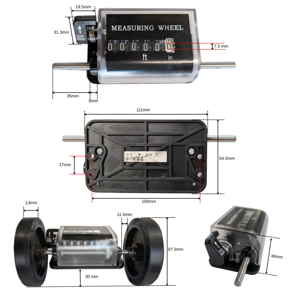 Feet Counter - Length Measuring Wheel